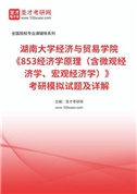 湖南大学经济与贸易学院《853经济学原理（含微观经济学、宏观经济学）》考研模拟试题及详解